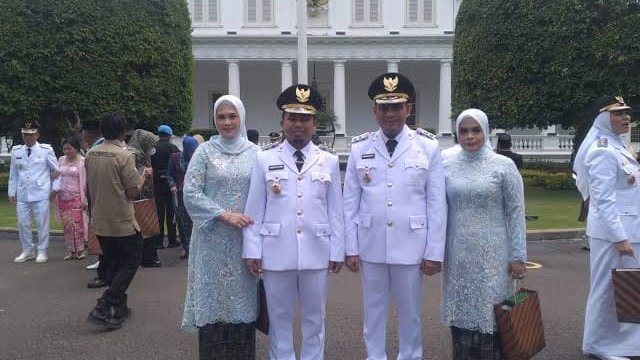 Tasming Hamid &ndash; Hermanto usai Dilantik Presiden Parabowo.