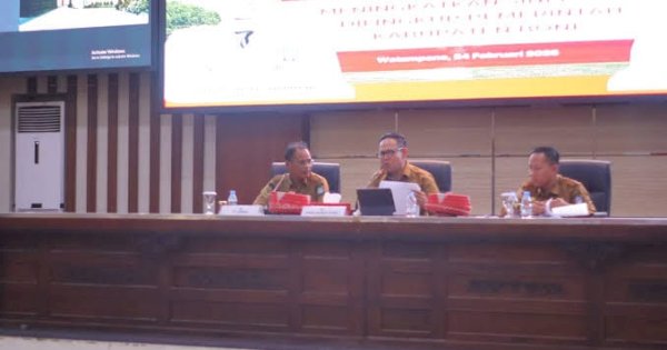 Bupati Andi Asman Beri Arahan Saat Rakor Peningkatan Sinergitas Pemkab Bone Via Virtual