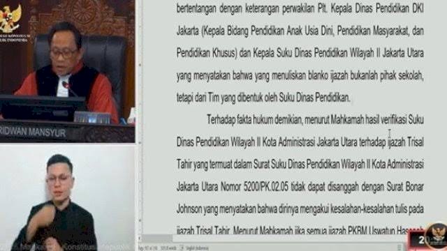 Sidang Putusan MK.(F-INT)