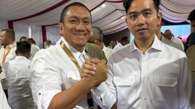 Bupati Luwu Timur, H. Irwan Bachri Syam Bersama Wakil Presiden RI, Gibran Rakabuming Raka.