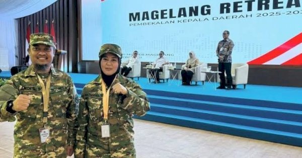 Potret Gagah dan Cantiknya Andi Sudirman-Fatmawati Rusdi Pakai Baju Loreng Komcad di Akmil Magelang