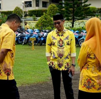 Wabup Selle Pantau Proses Pemeriksaan Fisik Kendaraan Dinas Pemkab Soppeng