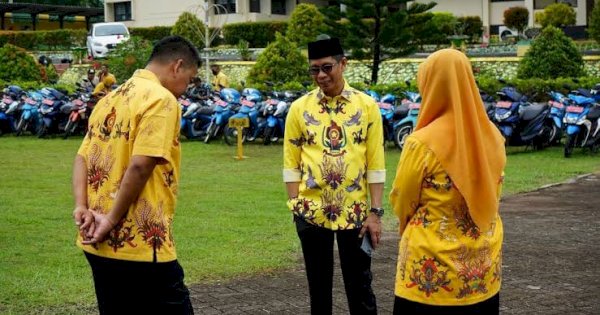 Wabup Selle Pantau Proses Pemeriksaan Fisik Kendaraan Dinas Pemkab Soppeng