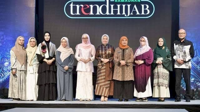 Wagub Sulsel, Fatmawati Rusdi saat Hadiri Hijab Expo 2025.