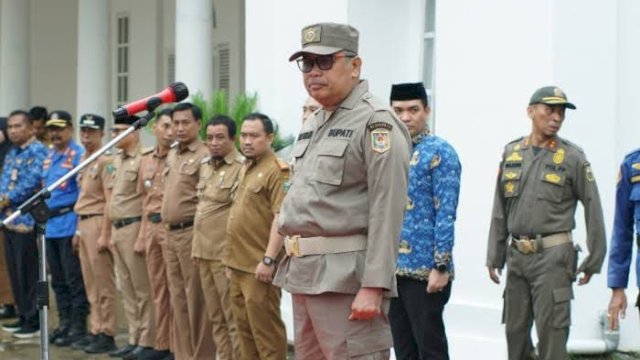 Apel Kesiapsiagaan di Pelataran Rumah Jabatan Bupati Takalar.