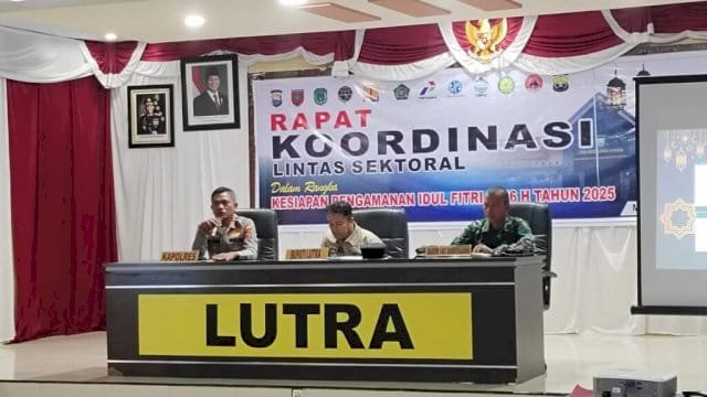 Pemkab Bersama Polres Lutra Gelar Rakor Kesiapan Pengamanan idulfitri.