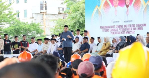Bantu Petugas Lapangan, Pemkot Makassar Gandeng Swasta dan Komunitas Salurkan Ribuan Paket Sembako