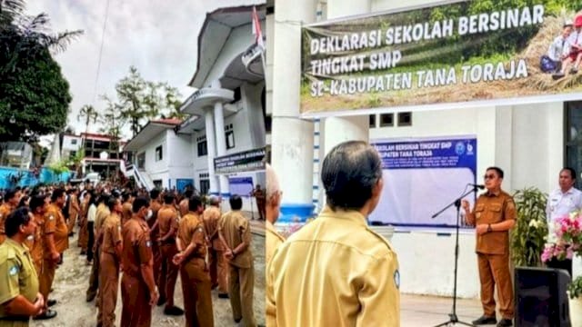 Bupati Tana Toraja Zadrak Tombeg Deklarasi Sekolah Bersinar.