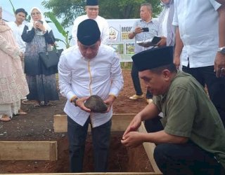 Peletakan Batu Pertama UNH, Nurdin Halid: Investasi Besar dalam Pendidikan untuk Mencerdaskan Anak Bangsa