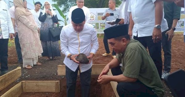 Peletakan Batu Pertama UNH, Nurdin Halid: Investasi Besar dalam Pendidikan untuk Mencerdaskan Anak Bangsa