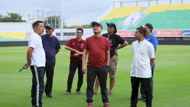 Perkuat Sinergi Sepak Bola, Sadikin Aksa dan Rusdi Masse kunjungi Stadion Gelora BJ Habibie-Disambut Wali Kota Tasming Hamid