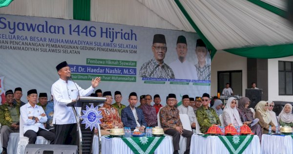 Gubernur Andi Sudirman Hadiri Pencanangan Gedung SDM dan Syawalan Muhammadiyah Sulsel
