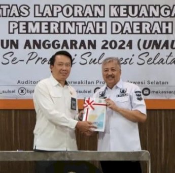 Bupati Pinrang Serahkan LKPD Unaudited TA 2025 ke BPK RI Sulsel