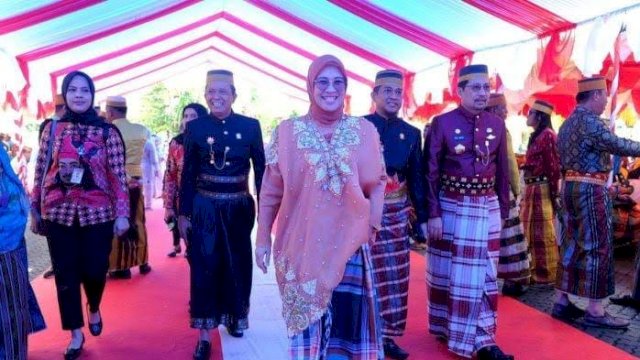 Bupati Gowa Husniah Talenrang Hadiri Hari Jadi Bone ke-695.