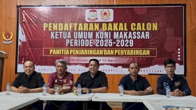 Rapat pleno pengurus KONI Kota Makassar di Aula Agar Jaya Kompleks KONI Kota Makassar