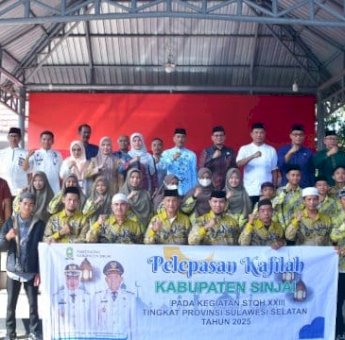 Sekda Sinjai Lepas Kafilah STQH XXIII ke Luwu Utara