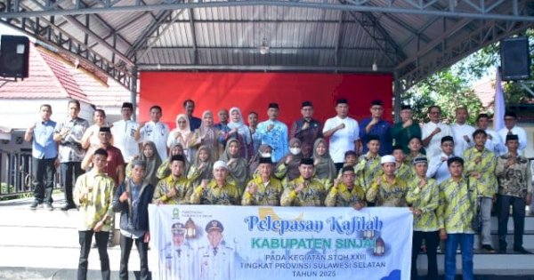 Sekda Sinjai Lepas Kafilah STQH XXIII ke Luwu Utara