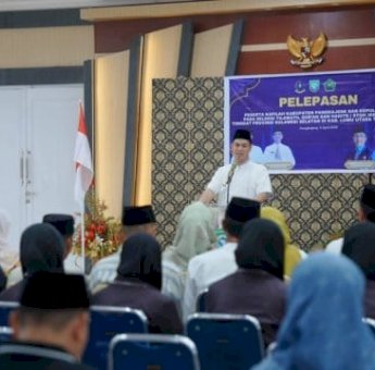 Bupati Pangkep Yusran Lalogau Lepas Kafilah STQH 2025 ke Lutra, Target Juara