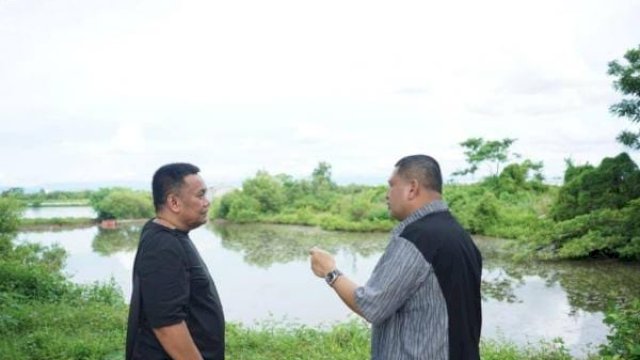 Wali Kota Munafri saat tinjai Lokasi Stadion Untia.