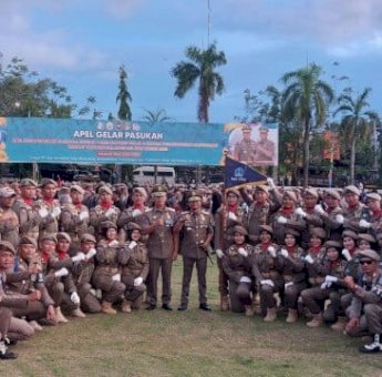 Satpol PP Bone Juara 3 Lomba Defile di Wajo