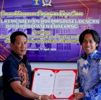 Kanwil Kemenkum Sulsel dan DPRD Enrekang Jalin Kerjasama Wujudkan Peraturan Daerah Berkualitas