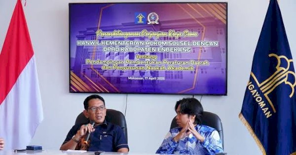 Kanwil Kemenkum Sulsel dan DPRD Enrekang Jalin Kerjasama Wujudkan Peraturan Daerah Berkualitas