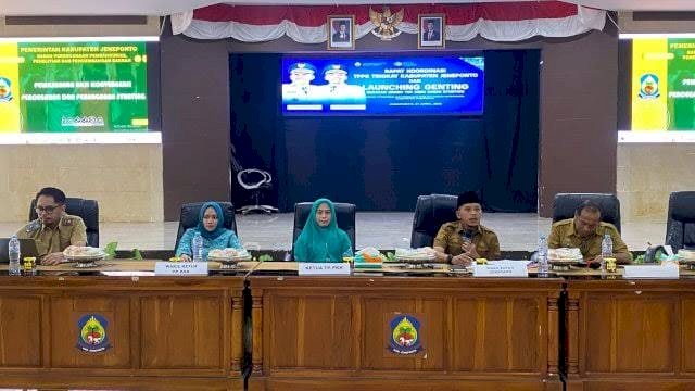 Rapat koordinasi Tim Percepatan Penanggulangan Stunting (TPPS) tingkat Kabupaten Jeneponto.