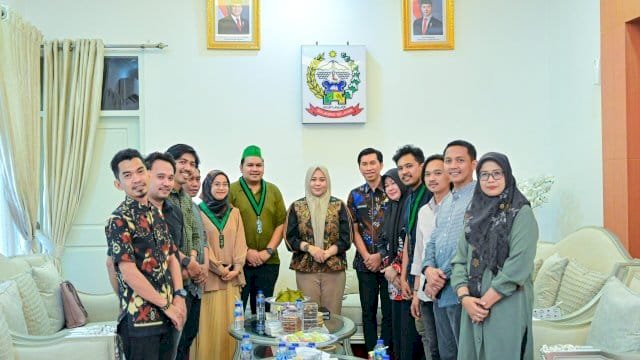 Wakil Gubernur Sulawesi Selatan, Fatmawati Rusdi, menerima audiensi dari Pengurus Badko HMI Sulsel.