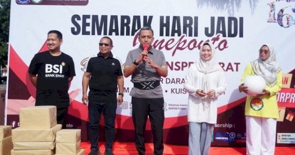 Senam Sehat-Donor Darah DWP Inspektorat Meriahkan Hari Jadi Ke-162 Kabupaten Jeneponto