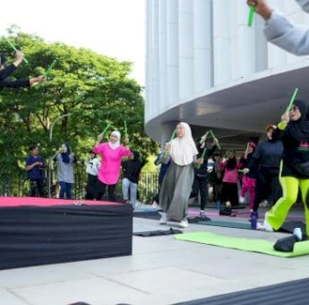 Gelar Olahraga Bersama Pengurus, Melinda Aksa Dorong Gedung PKK Jadi Pusat Kegiatan Positif