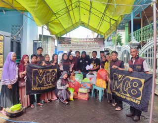 Relawan M08 Tallo Salurkan Bantuan untuk Korban Kebakaran