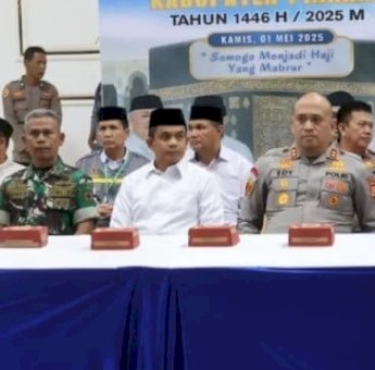 Lepas 368 JCH asal Pinrang, Sudirman: Utamakan Ibadah, Perkuat Niat dan Jaga Kekompakan