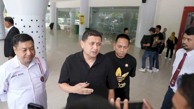 Wali Kota Makassar Munafri Arifuddin memberikan keterangan usai membuka Kejuaraan Taekwondo.