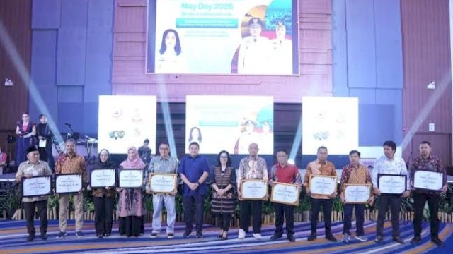 Wali Kota Makassar, Munafri Arifuddin, saat menghadiri Ramah Tamah Peringatan May Day 2025