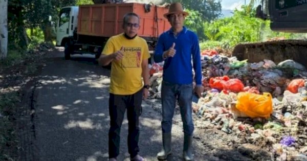 Disperkimlh Pinrang Turunkan 10 Armada Dump Truck Lakukan Relokasi Sampah
