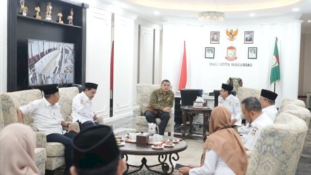 Wali Kota Makassar, Munafri Arifuddin, menerima Ketua Baznas Kota Makassar H.M. Ashar Tamanggong.