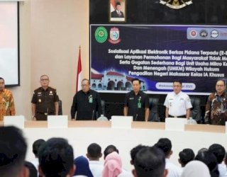 Waket DPRD Makassar Andi Suharmika Hadiri Peluncuran Aplikasi E-Berpadu di PN, Dukung Digitalisasi Layanan Hukum
