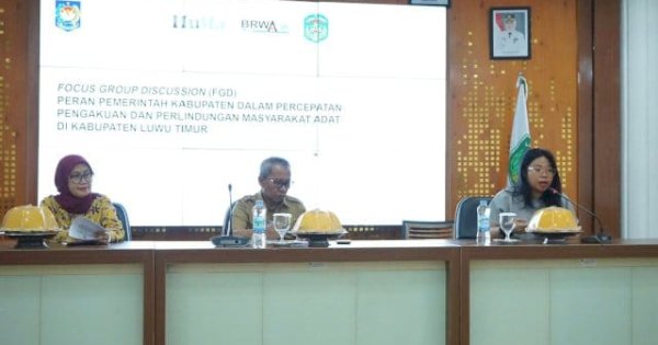 Sekda Buka Kegiatan FGD, Bahas Strategi Pengakuan dan Perlindungan Masyarakat Adat Lutim