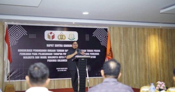 H-1 PSU Palopo, Bawaslu Laksanakan Konsolidasi Sentra Gakkumdu, Bahas Tindak Pidana Pemilihan
