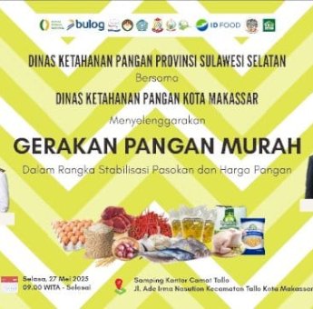 Catat! Pemprov Sulsel Gelar Gerakan Pangan Murah di Kecamatan Tallo Makassar Besok, Ini Daftar Lengkapnya