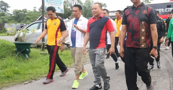 Anggota DPRD Lutra Awaluddin Meriahkan Olahraga Bersama Sambut Hari Bhayangkara ke-79