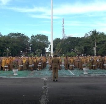 Ratusan ASN Ikuti Apel usai Libur Lebaran Idul Adha, Dipimpin Kepala Inspektorat Pangkep