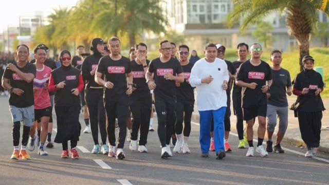 Bima Arya Jogging Bareng Wali Kota Munafri di Makassar