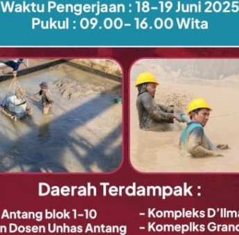 PDAM Makassar Kuras IPA 3 Antang, Distribusi Air Terganggu-Warga Manggala Diimbau Tampung Air