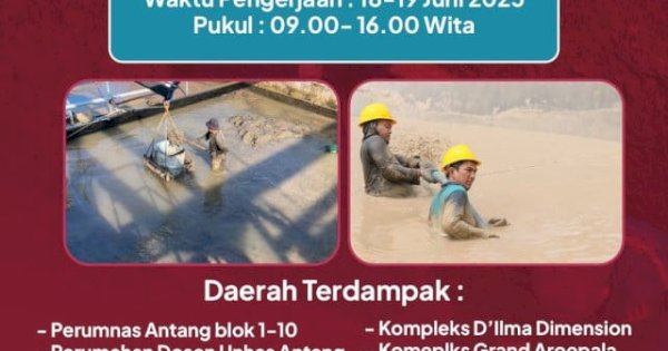 PDAM Makassar Kuras IPA 3 Antang, Distribusi Air Terganggu-Warga Manggala Diimbau Tampung Air