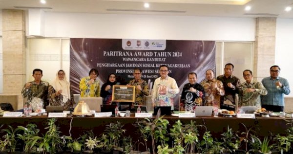 Pemkab Soppeng Menerima Paritrana Award 2024 Program Jaminan Sosial Ketenagakerjaan