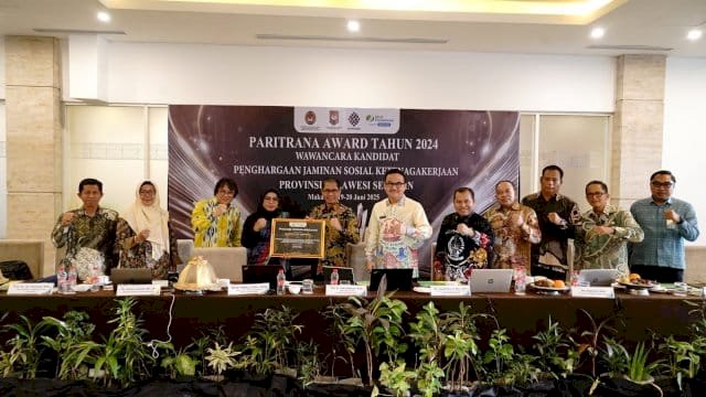 Pemkab Soppeng Menerima Paritrana Award 2024 Program Jaminan Sosial Ketenagakerjaan