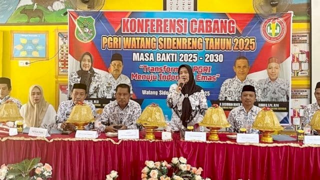 Konfercab PGRI Empat Kecamatan di Sidrap.