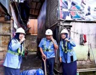 PDAM Makassar Kembali Pasang Sambungan Air Gratis Bagi Warga Berpenghasilan Rendah, Kali Ini di Kampung Berua