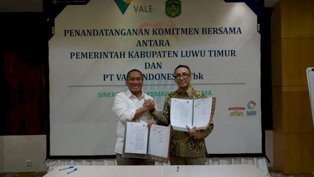 Tercipta Sejarah Baru, Pemkab Luwu Timur dan PT Vale Teken MoU